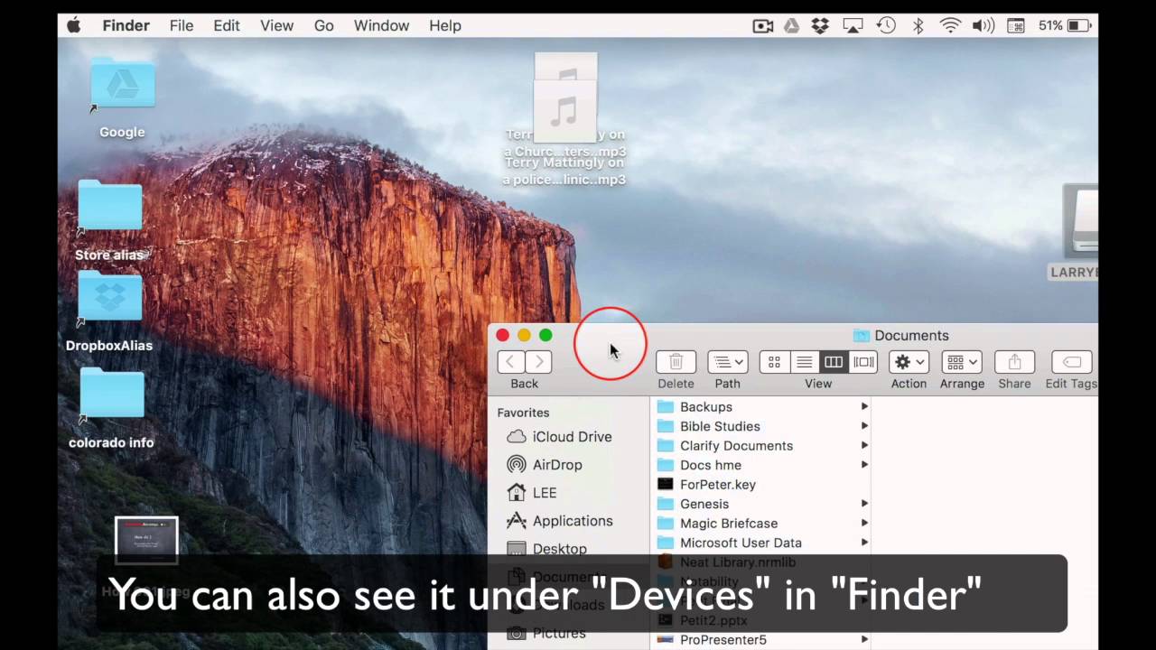 mac disable . files for drive